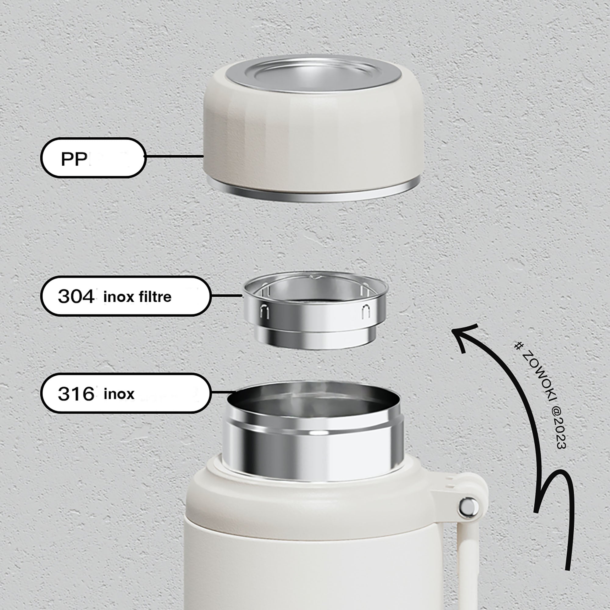 GOURDE THERMO en 480ML et 650ml