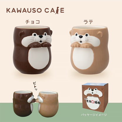 Tasse Yunomi en céramique en forme de loutre