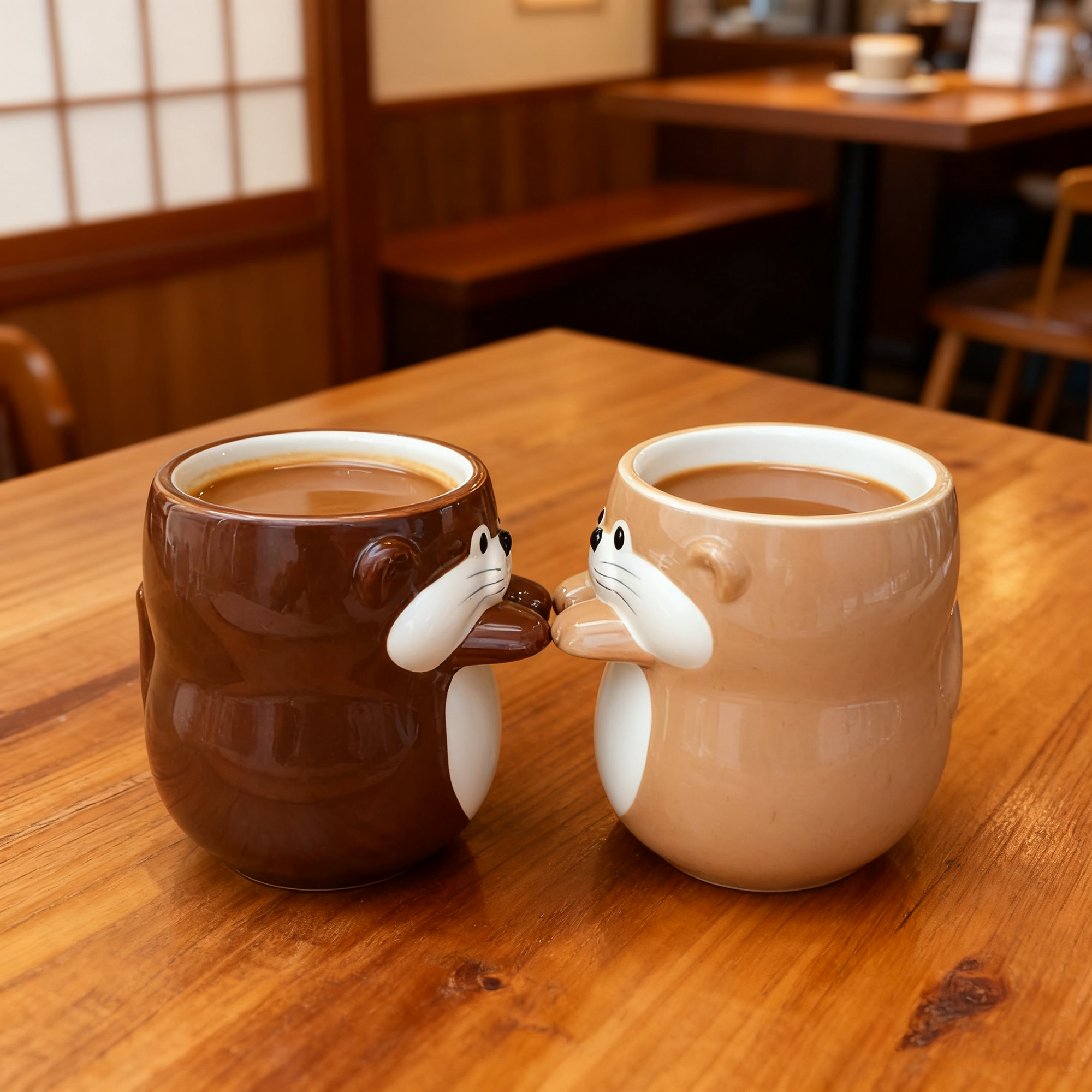 Tasse Yunomi en céramique en forme de loutre
