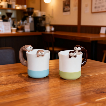 Mug en céramique avec anse loutre