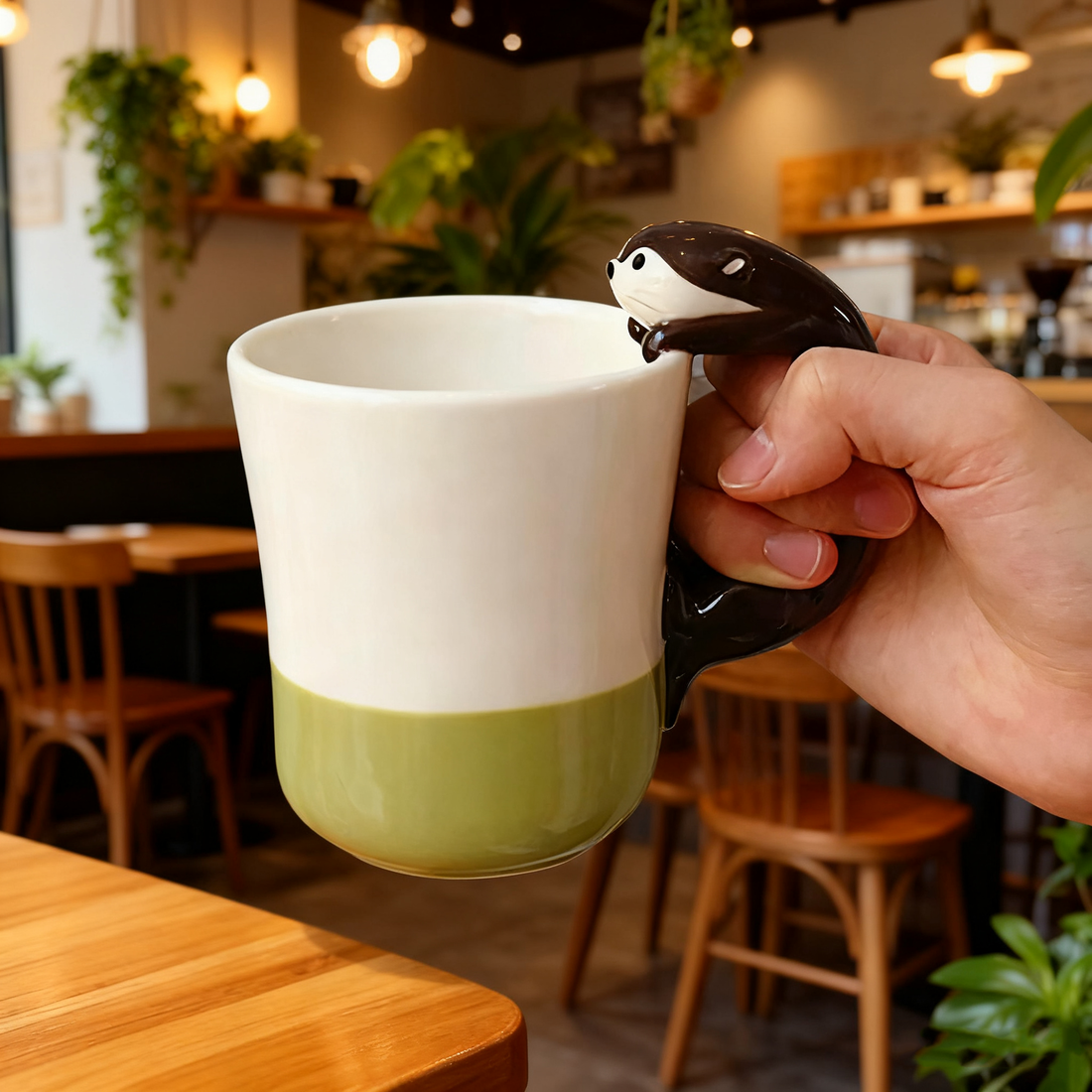 Mug en céramique avec anse loutre