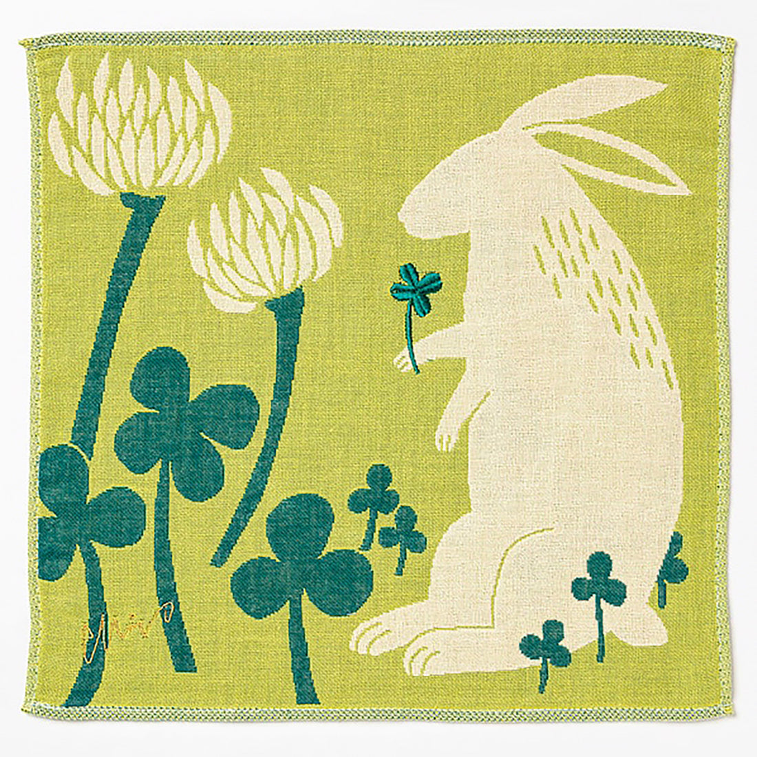 Serviette japonaise brodée en coton Morita MiW