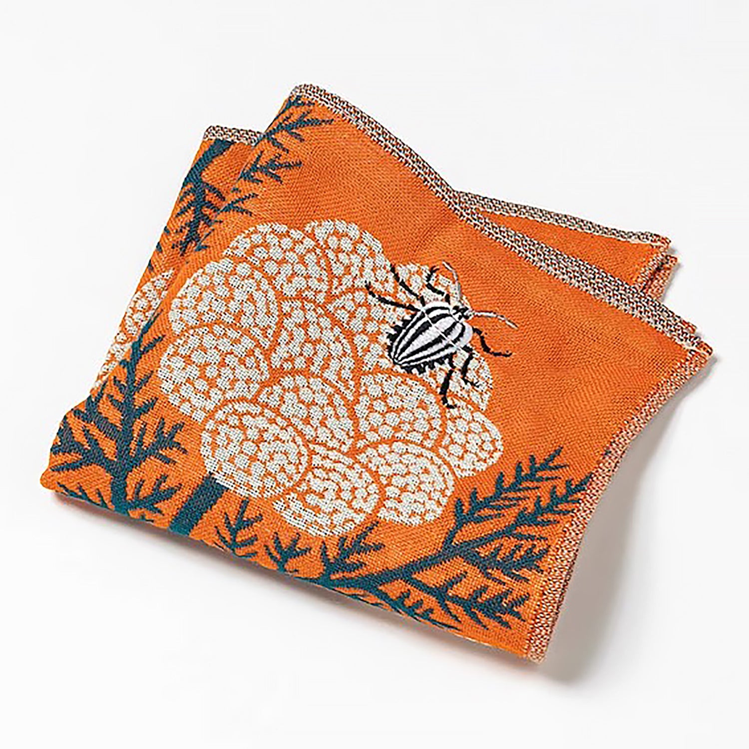 Serviette japonaise brodée en coton