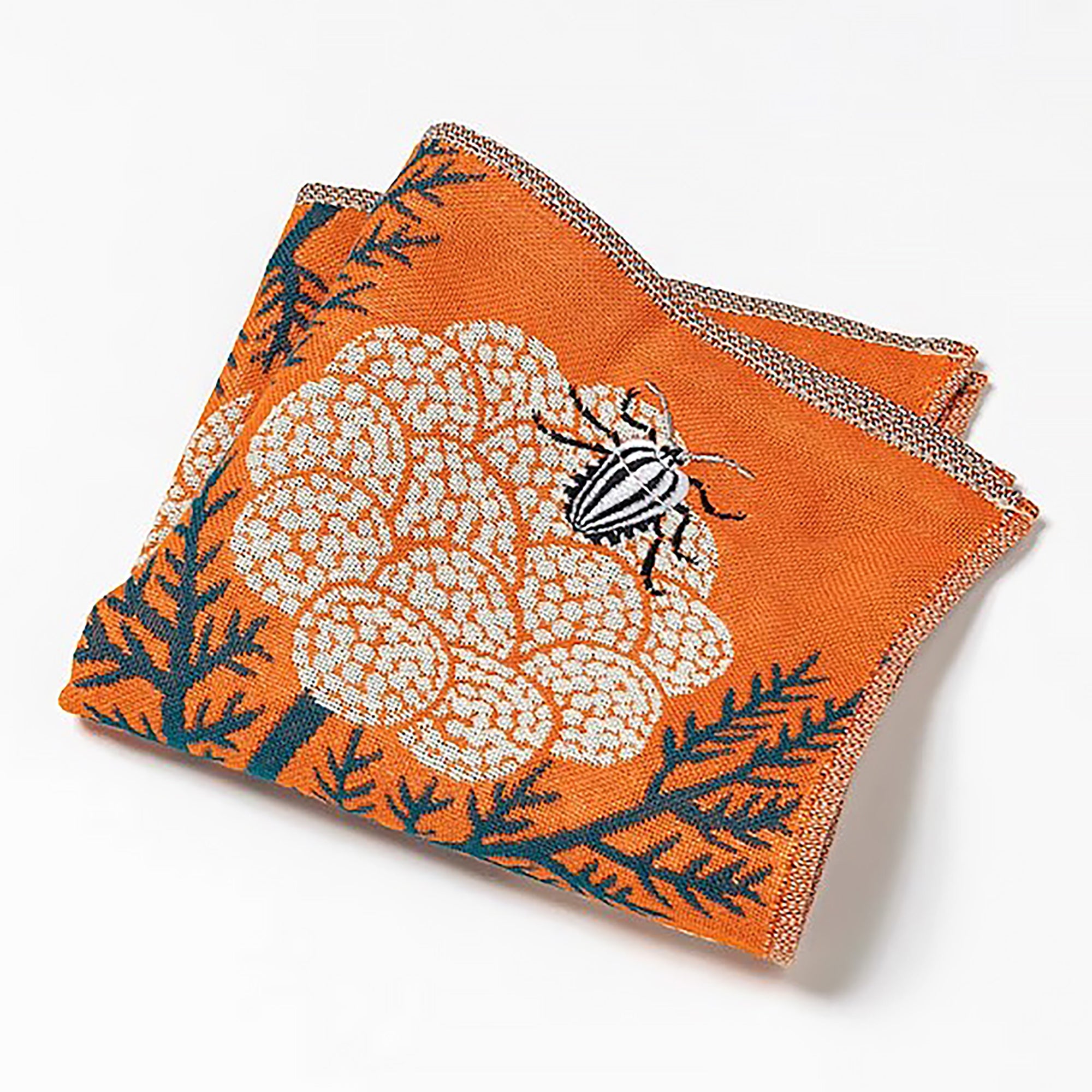 Serviette japonaise brodée en coton