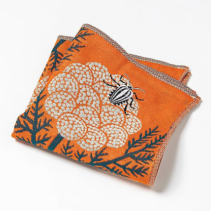 Serviette japonaise brodée en coton