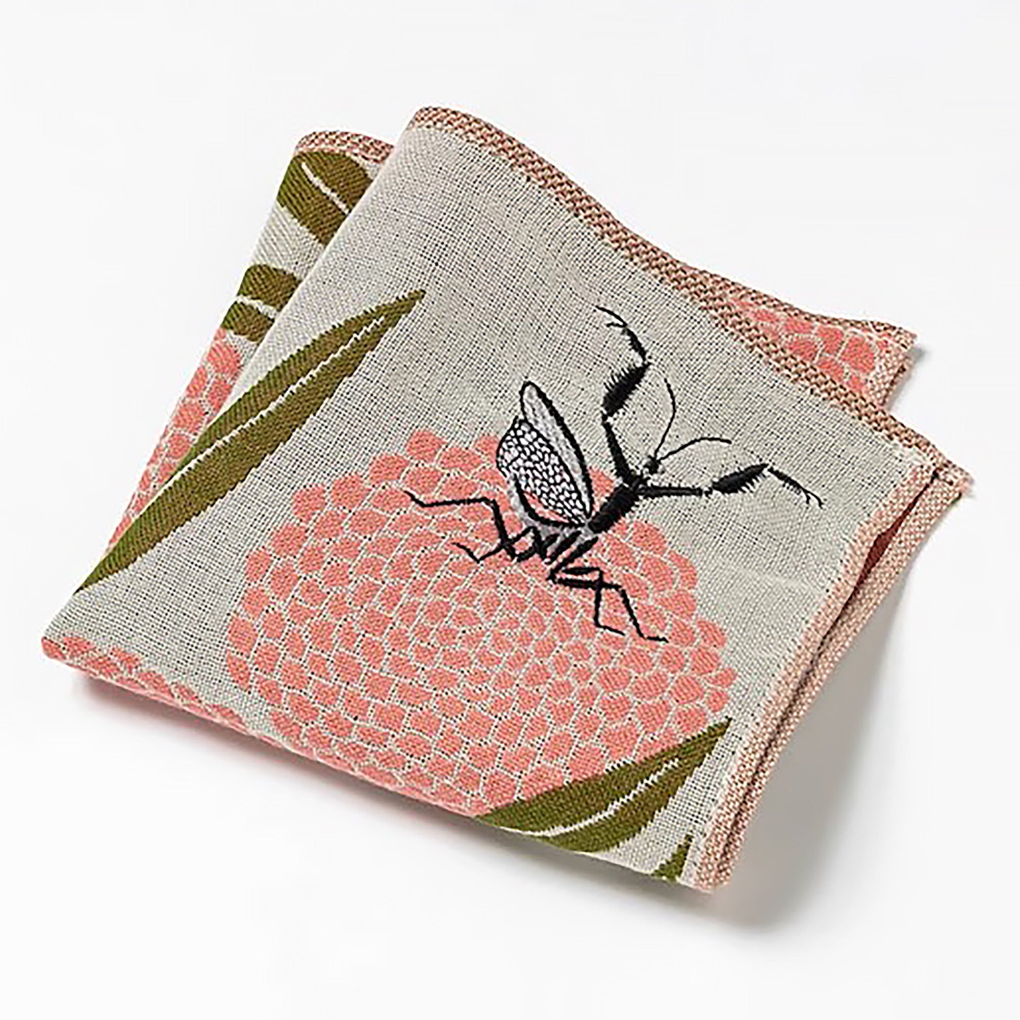 Serviette japonaise brodée en coton