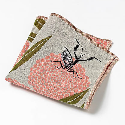Serviette japonaise brodée en coton