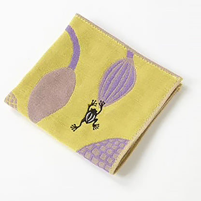 Serviette japonaise brodée en coton