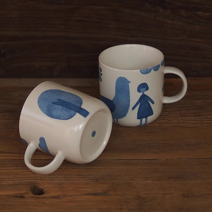 MUG AVEC OISEAUX ET FAMILLE