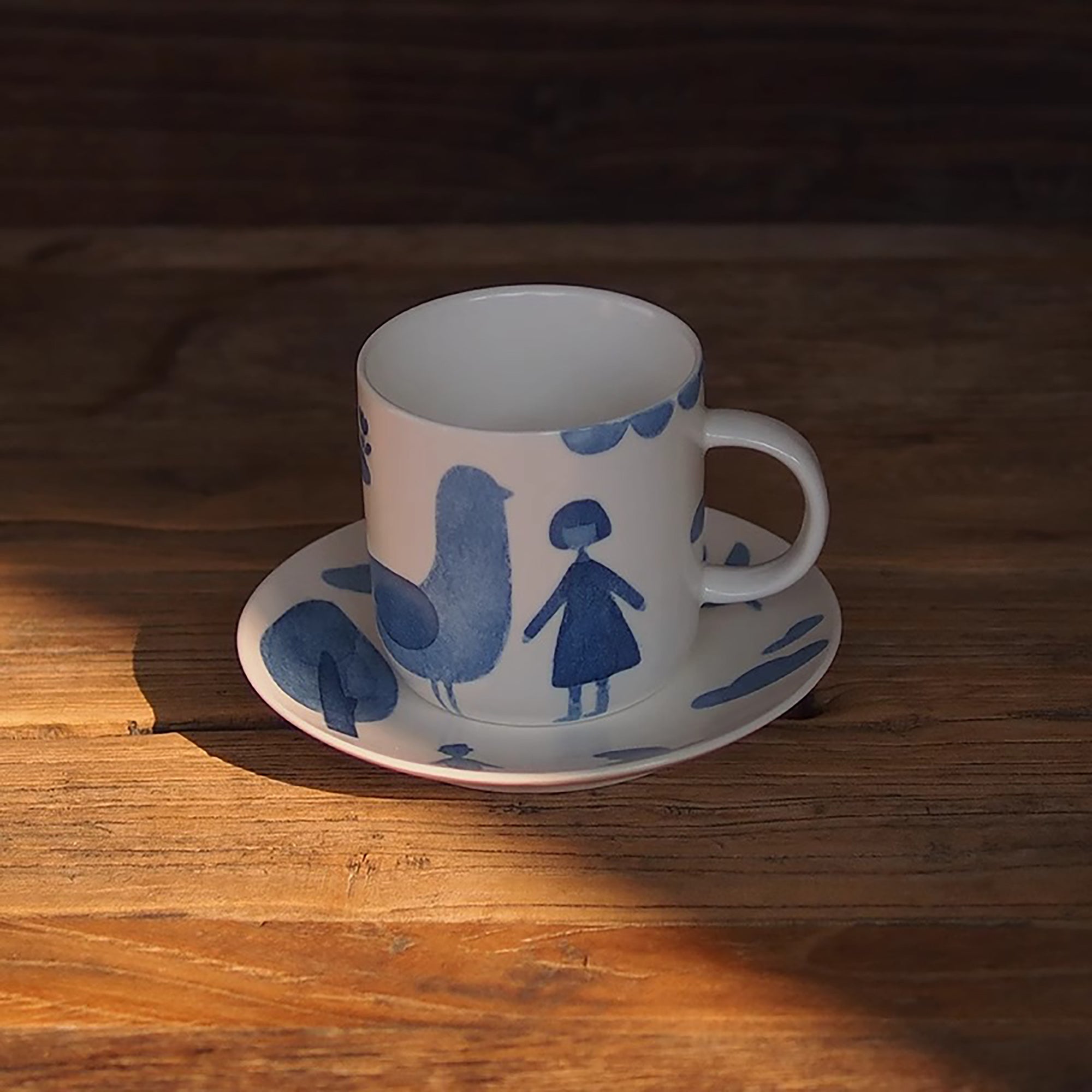 MUG AVEC OISEAUX ET FAMILLE