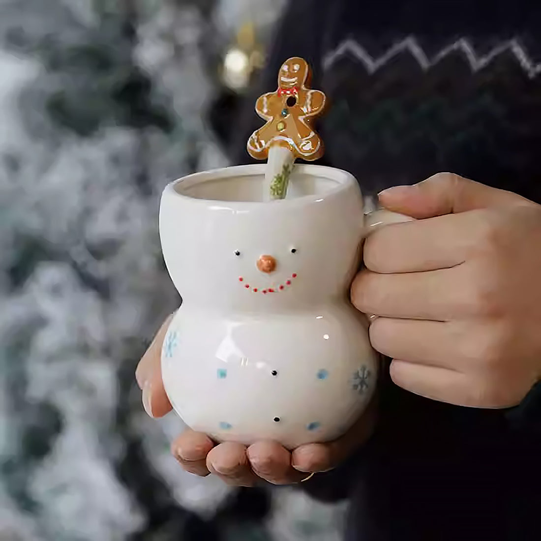 Mug bonhomme de neige en céramique