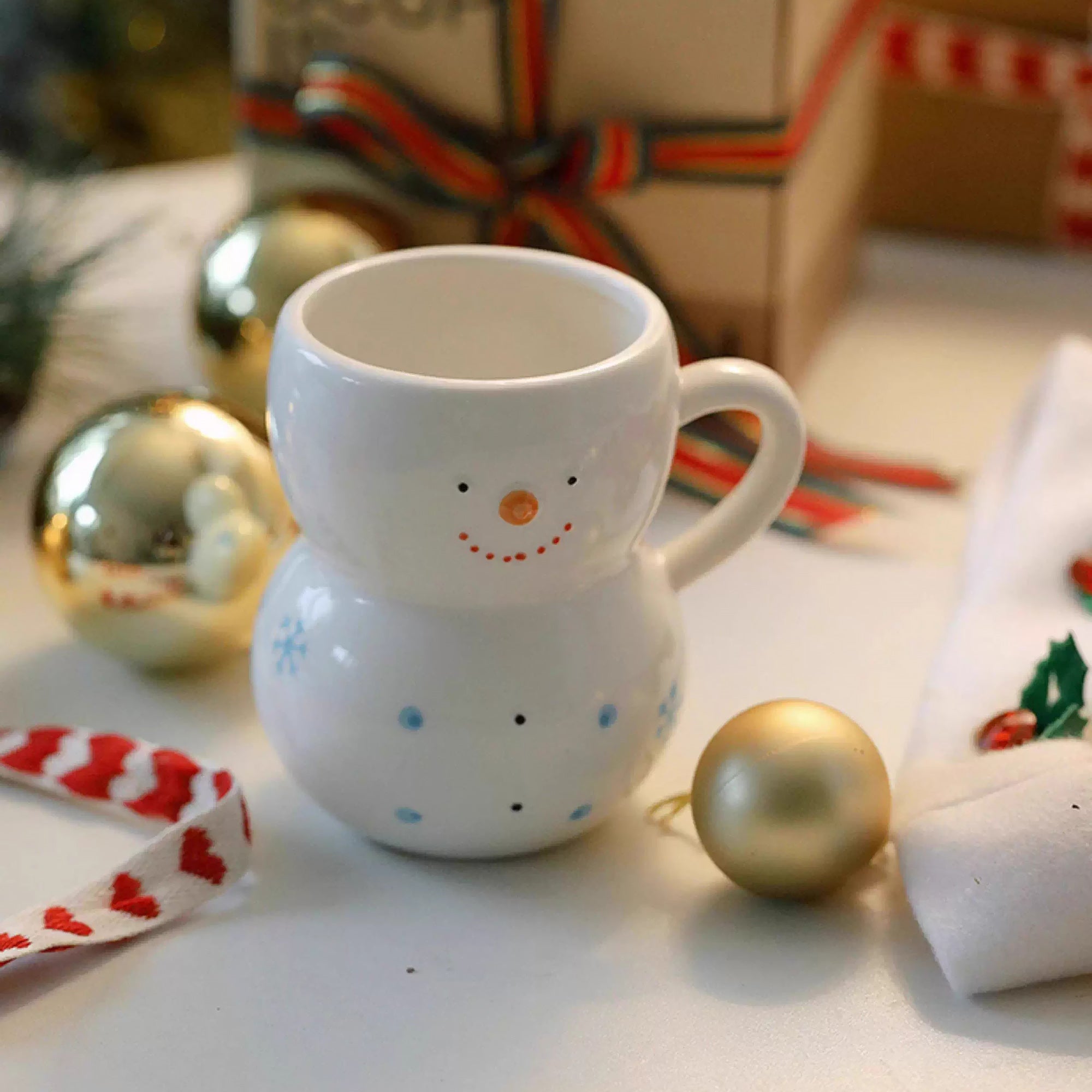 Mug bonhomme de neige en céramique