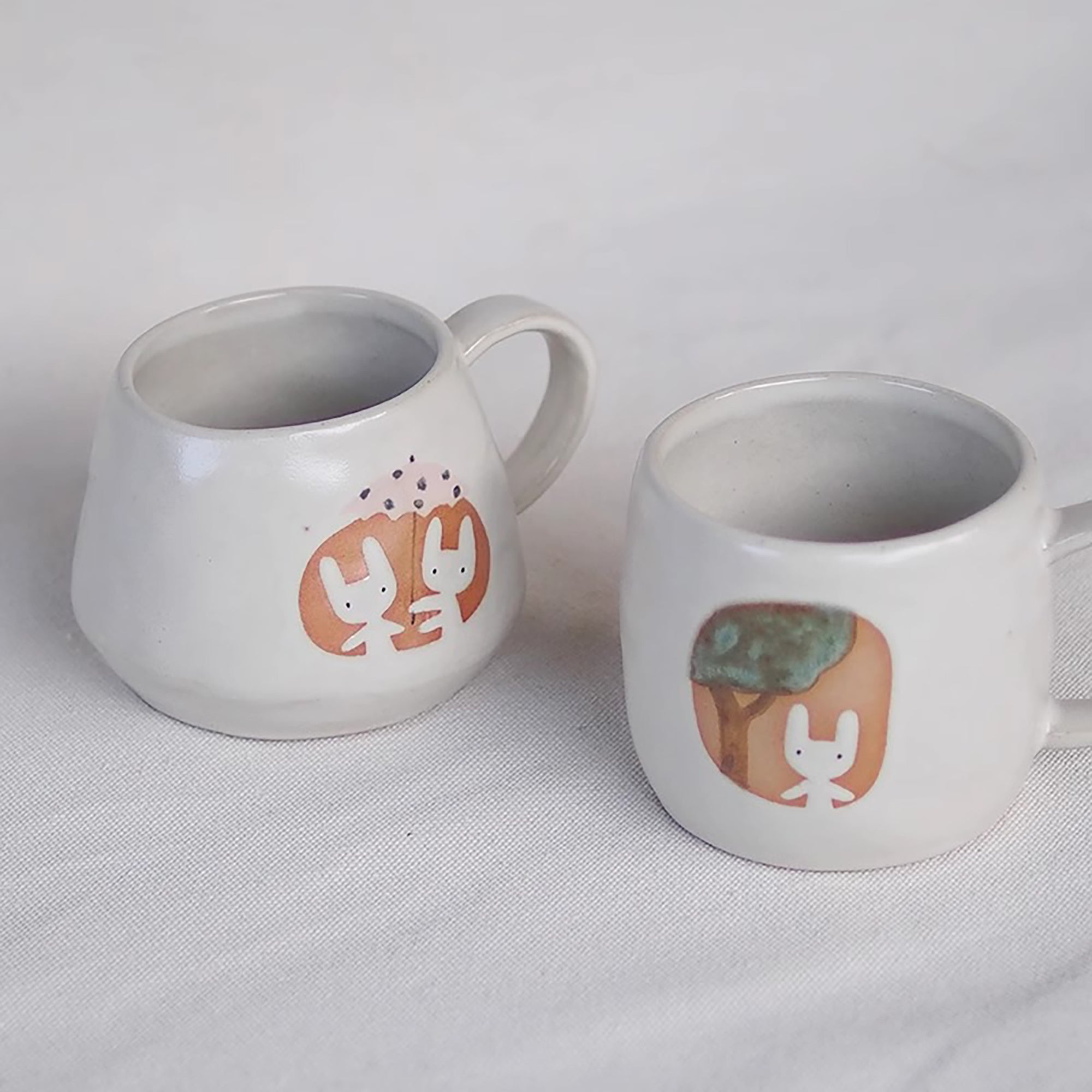 Mug en Céramique avec motif &quot;Amitié des Petits Lapins&quot;