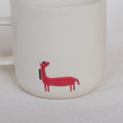 Mug couple en Céramique avec motif &quot;Petit Cheval Rouge&quot;