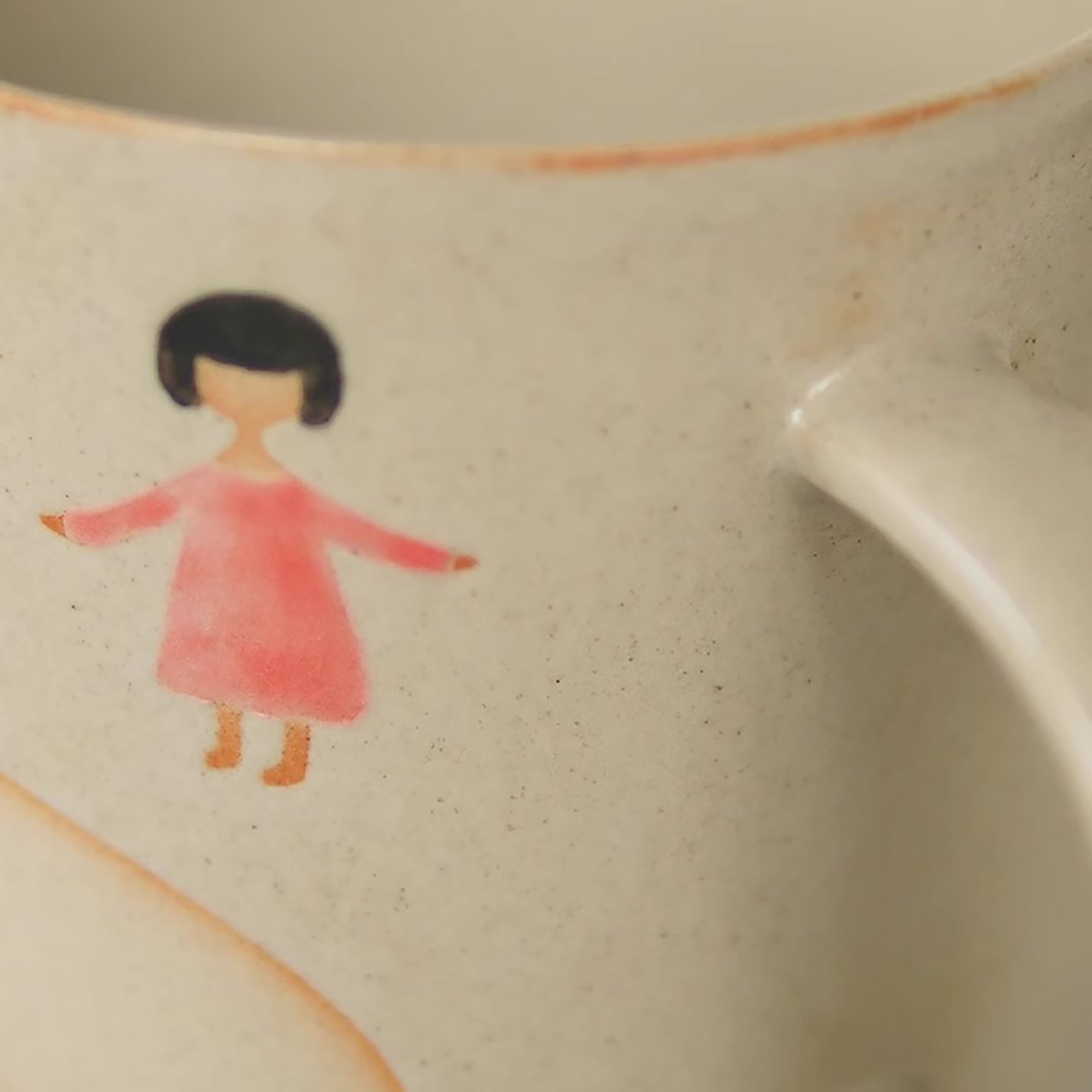 Mug en Céramique avec motif &quot;Jeux de Chat et Fille&quot;