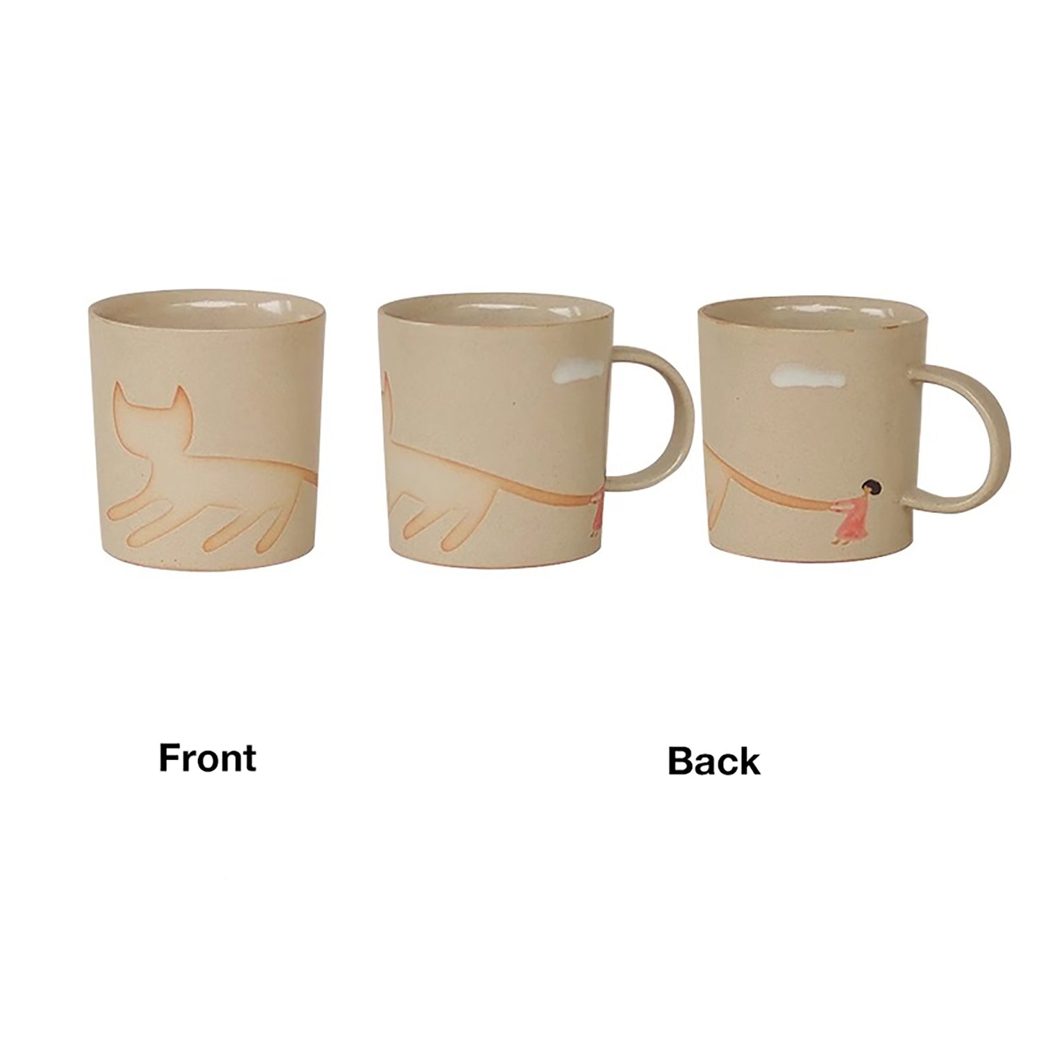 Mug en Céramique avec motif &quot;Jeux de Chat et Fille&quot;