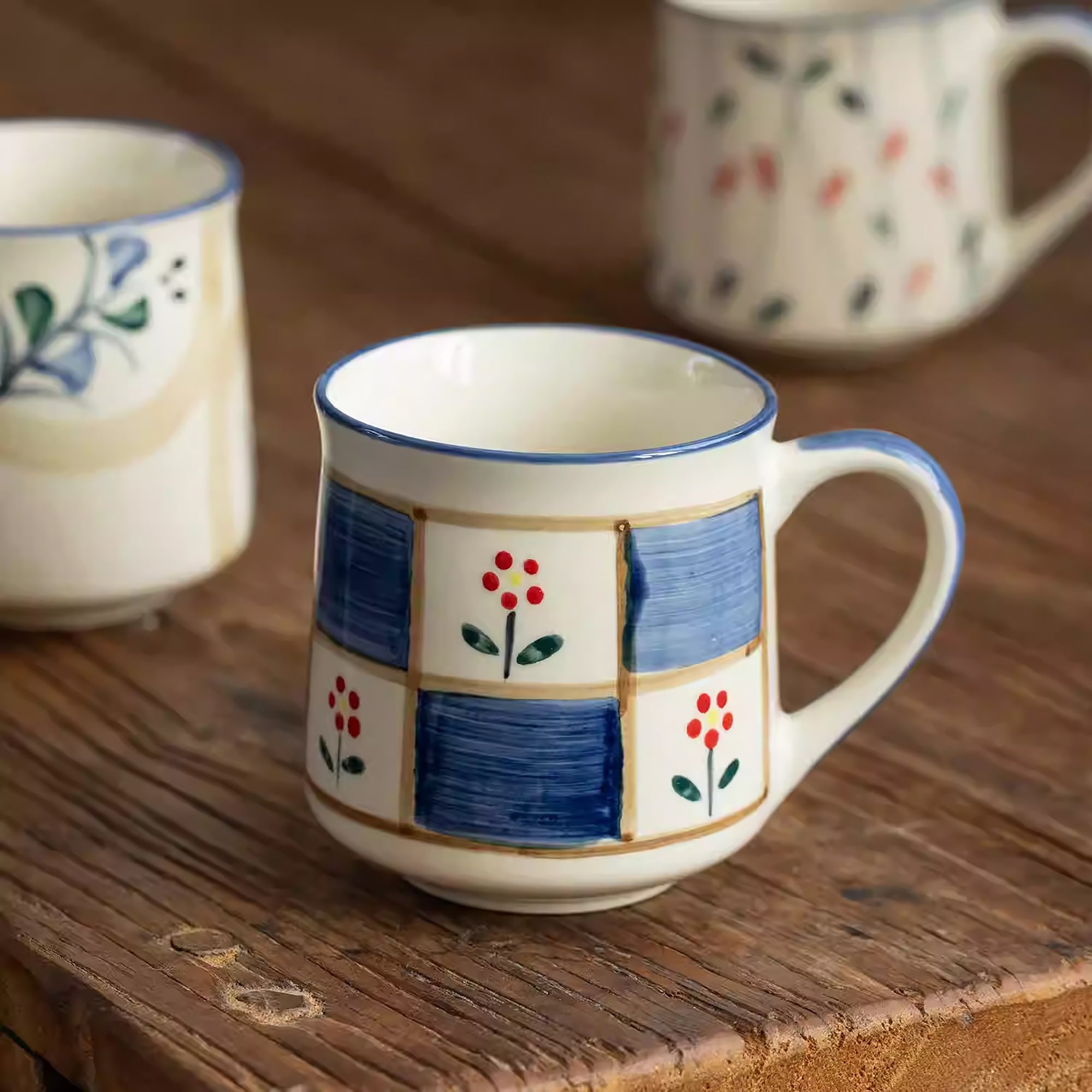 Mug en céramique Minoyaki peint à la main