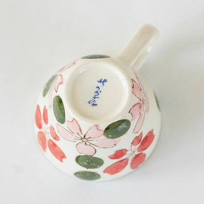 Tasse et soucoupe en céramique Seto-yaki 