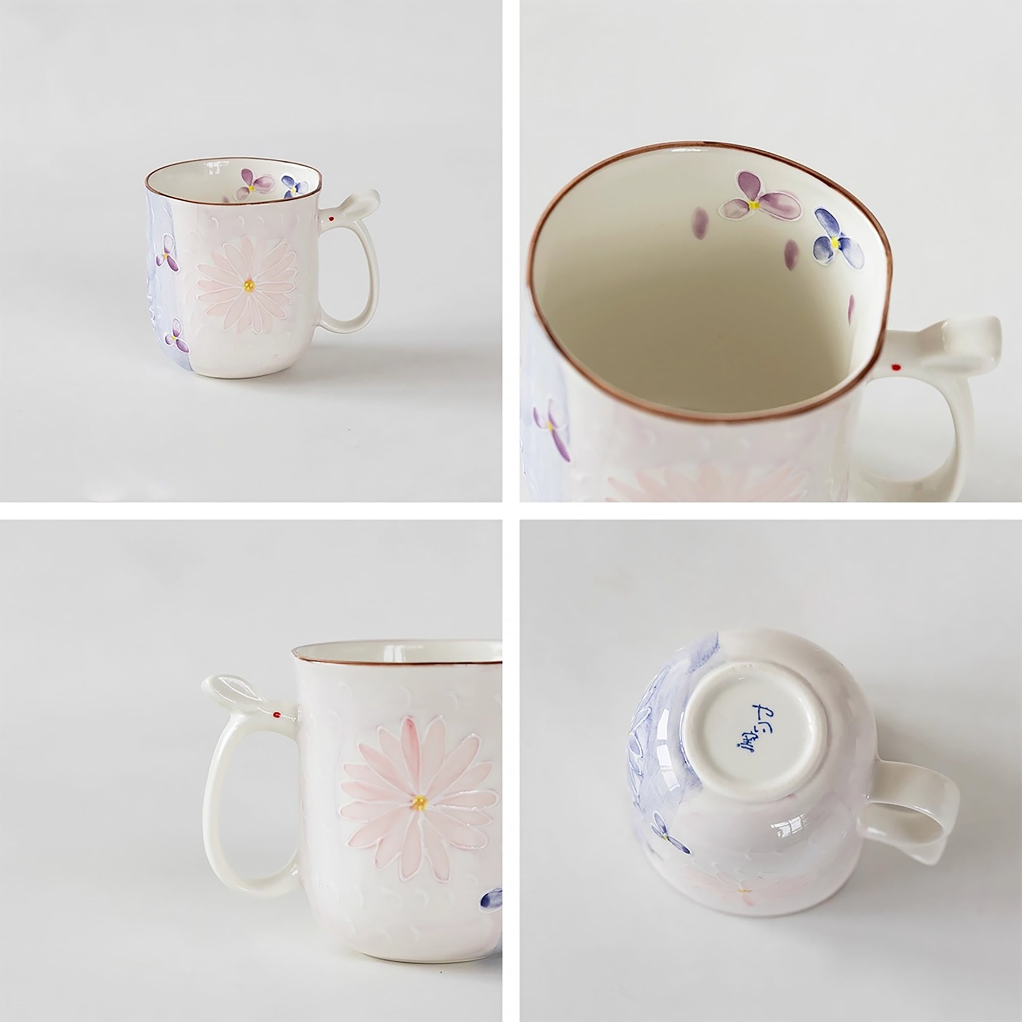 Mug en céramique Seto-yaki à poignée lapin 
