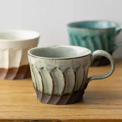 Mug en céramique Seto-yaki rustique