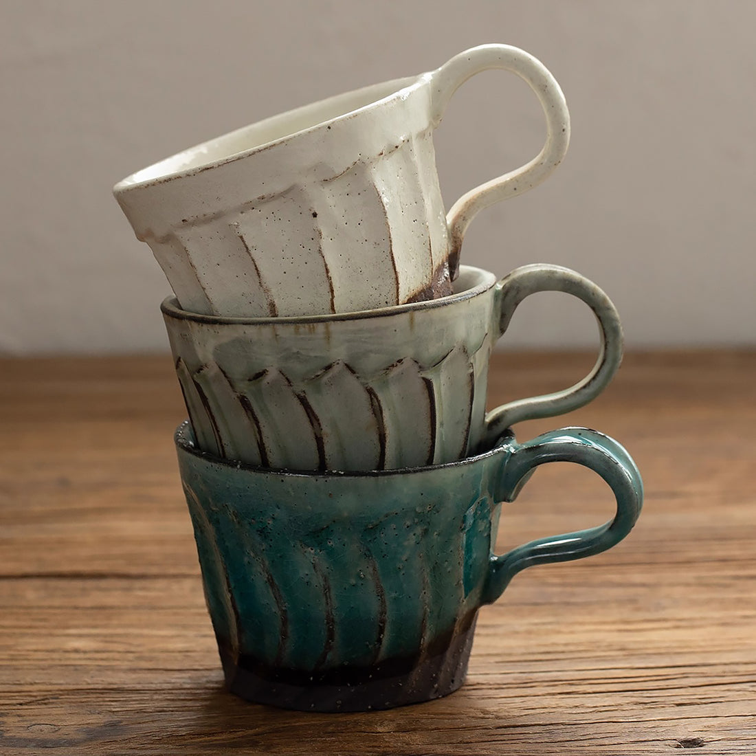 Mug en céramique Seto-yaki rustique