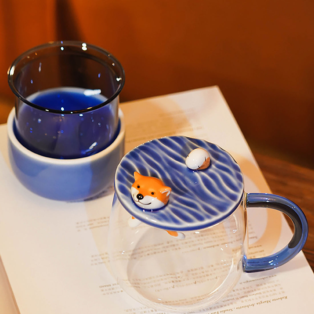 MUG,SHIBA,VERRE