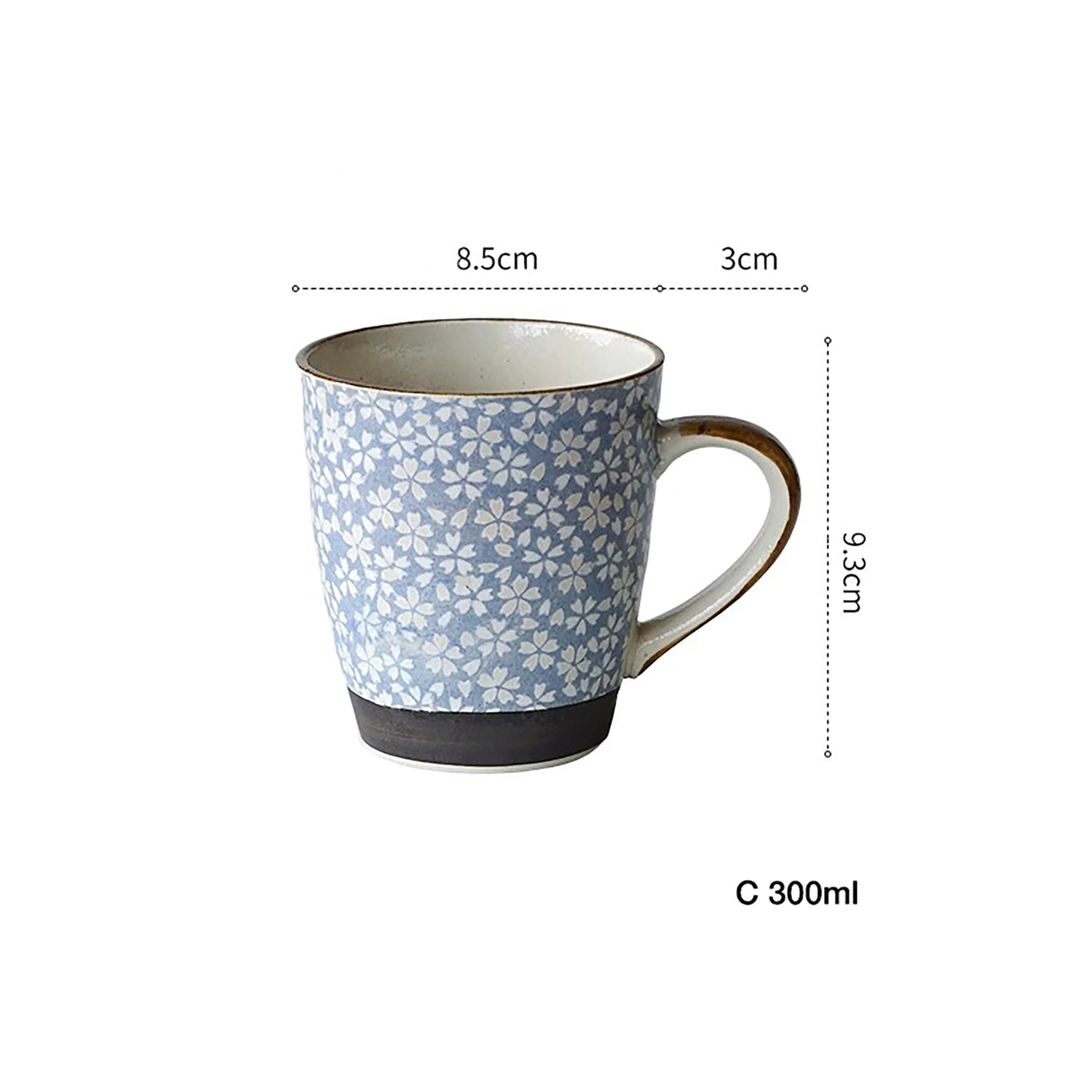 Mug en céramique style vintage japonais 