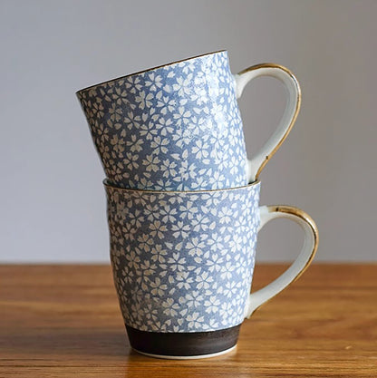 Mug en céramique style vintage japonais 