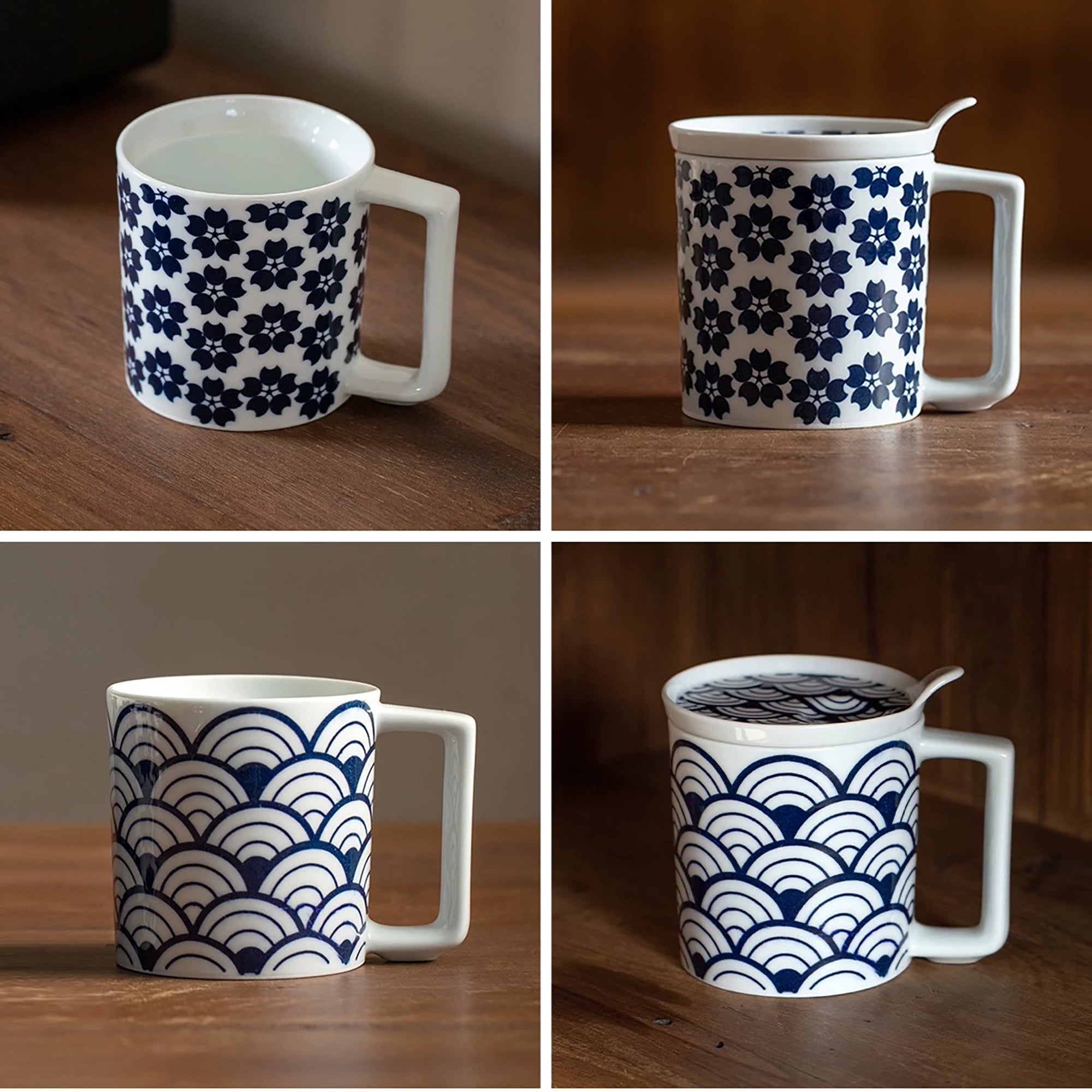 Mug en porcelaine Arita-yaki motif porte-bonheur
