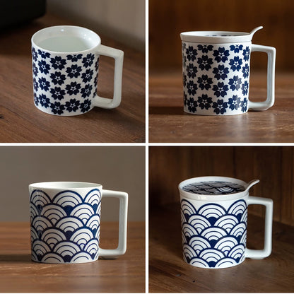 Mug en porcelaine Arita-yaki motif porte-bonheur