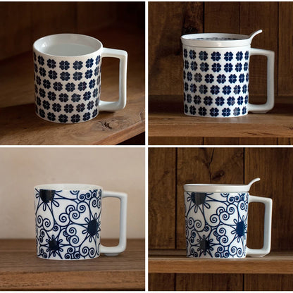 Mug en porcelaine Arita-yaki motif porte-bonheur