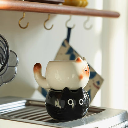 Mug en céramique en forme de chat