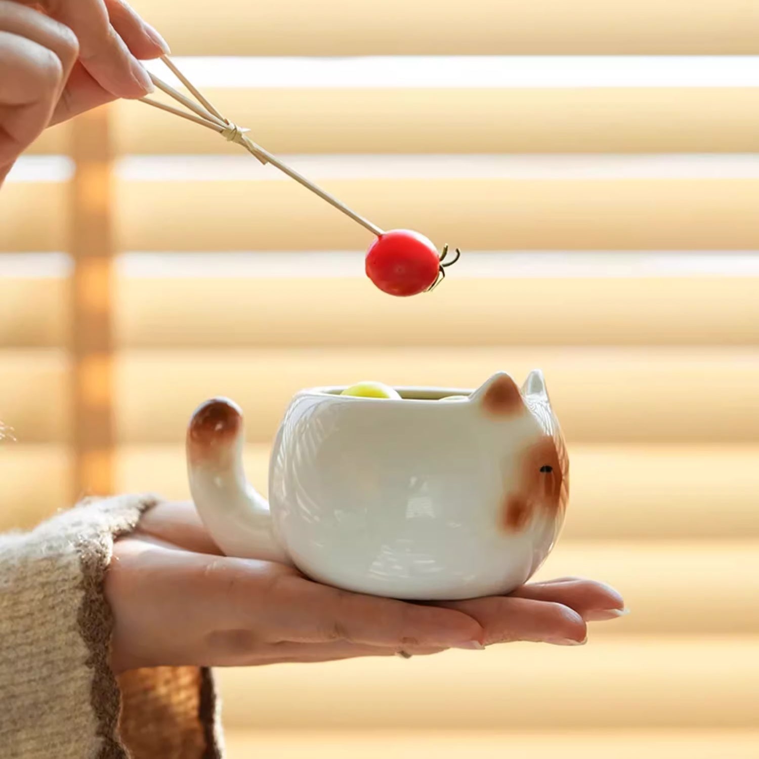 Mug en céramique en forme de chat