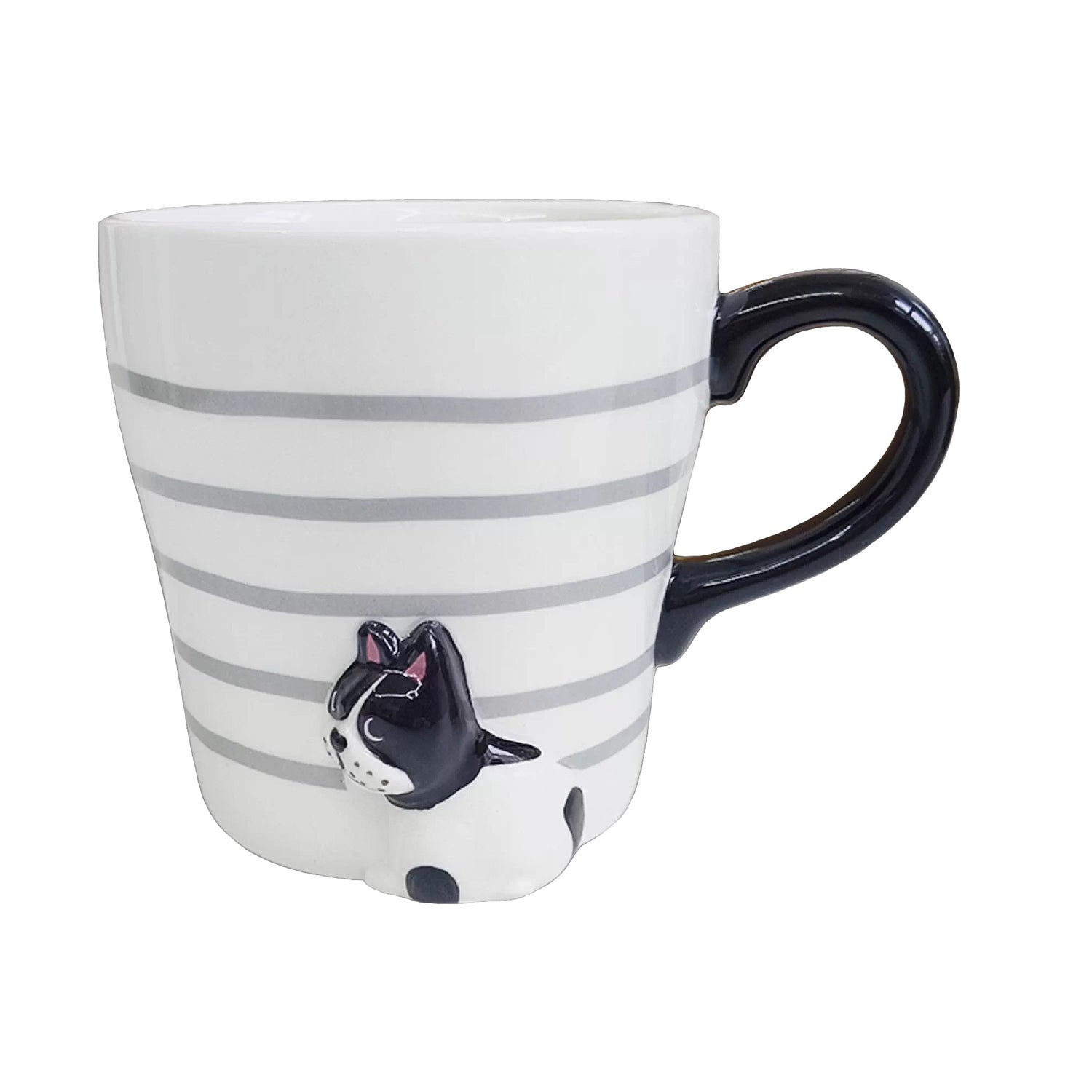 Mug en céramique avec chat en relief