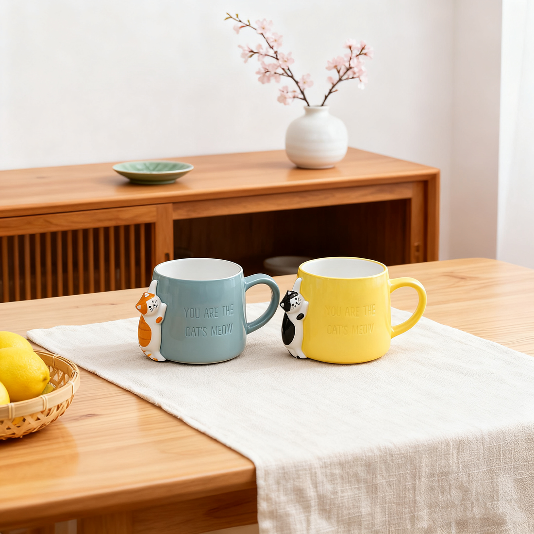Mug en céramique DECOLE avec chat mignon