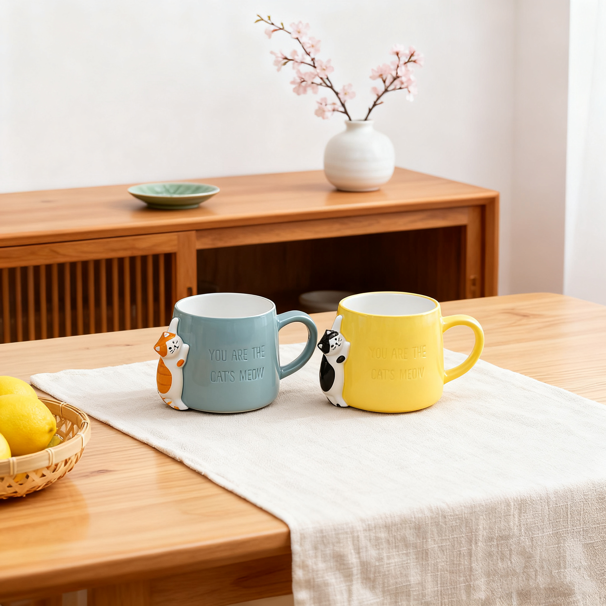 Mug en céramique DECOLE avec chat mignon