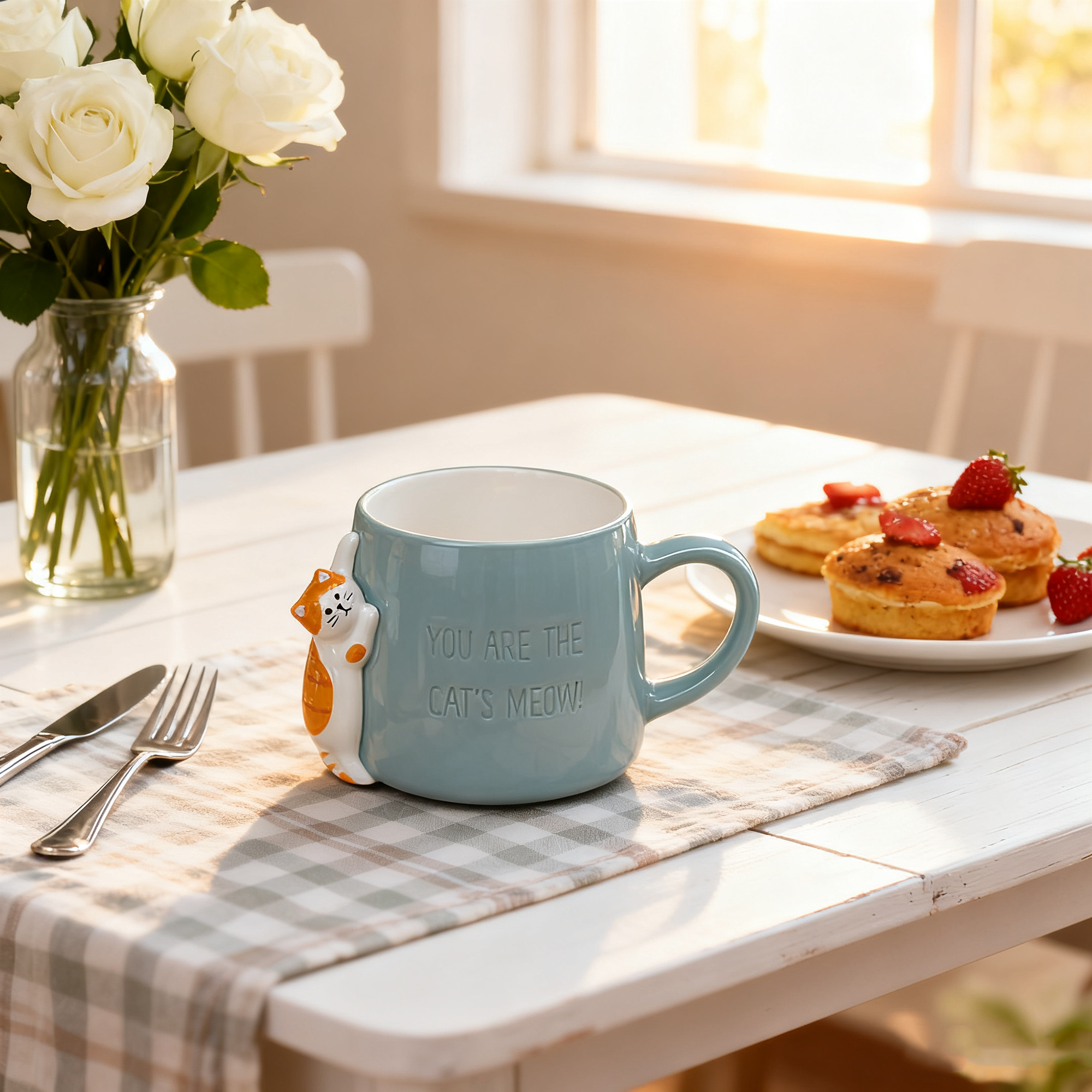 Mug en céramique DECOLE avec chat mignon
