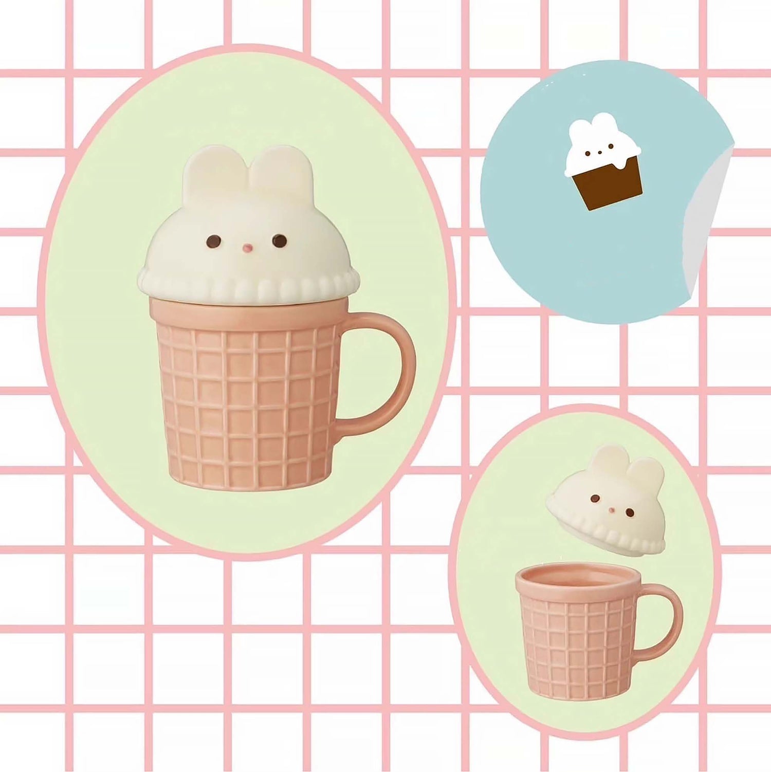Mug en céramique Decole en Série animaux glace