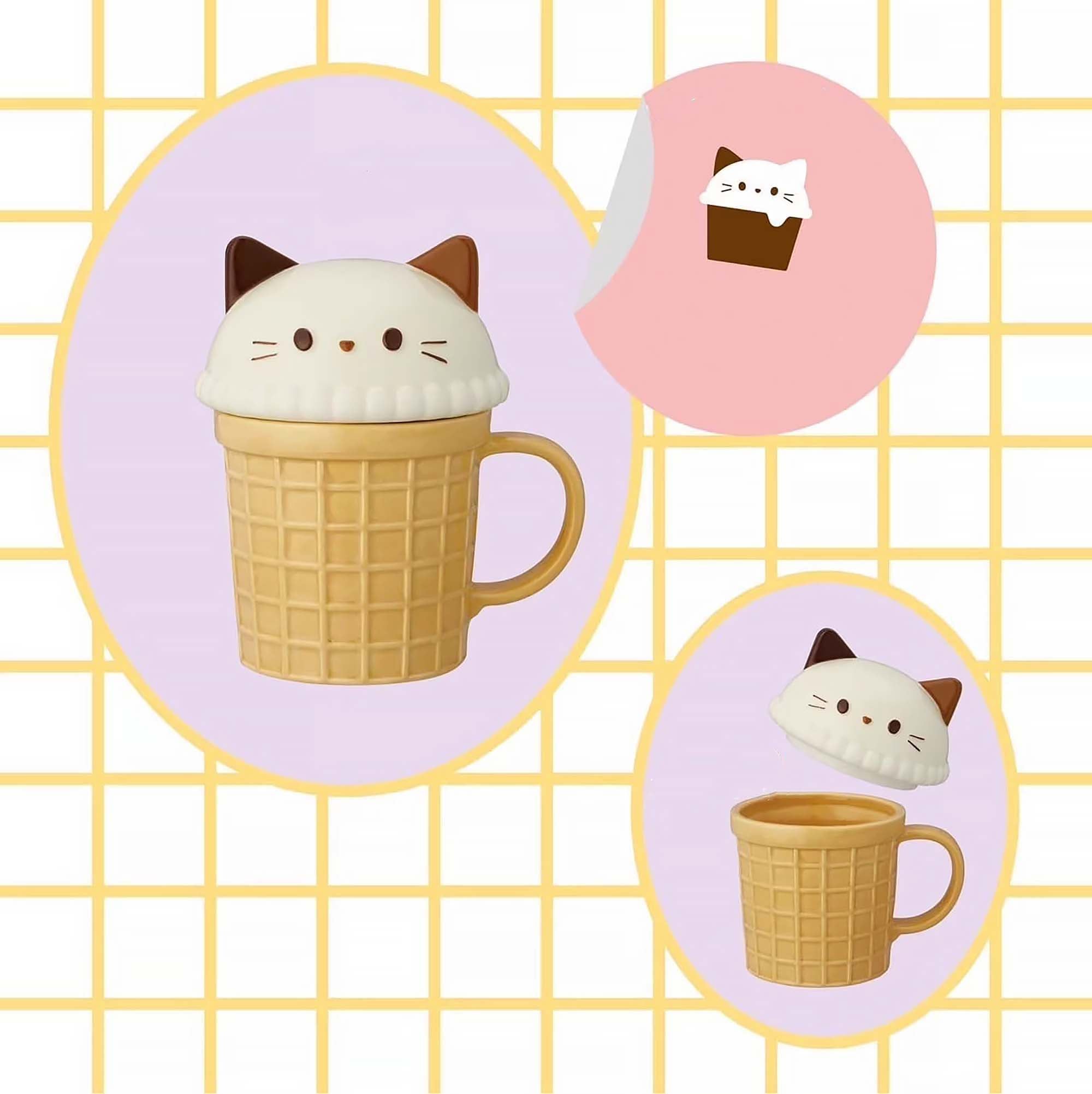 Mug en céramique Decole en Série animaux glace