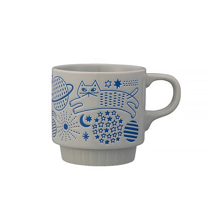 Mug Decole en céramique avec Motifs chat en promenade