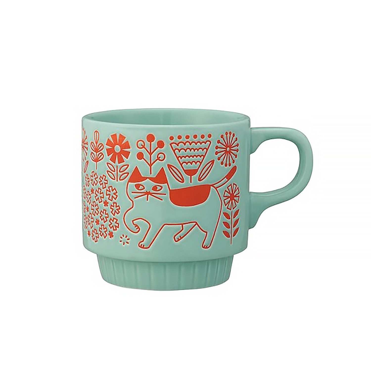 Mug Decole en céramique avec Motifs chat en promenade