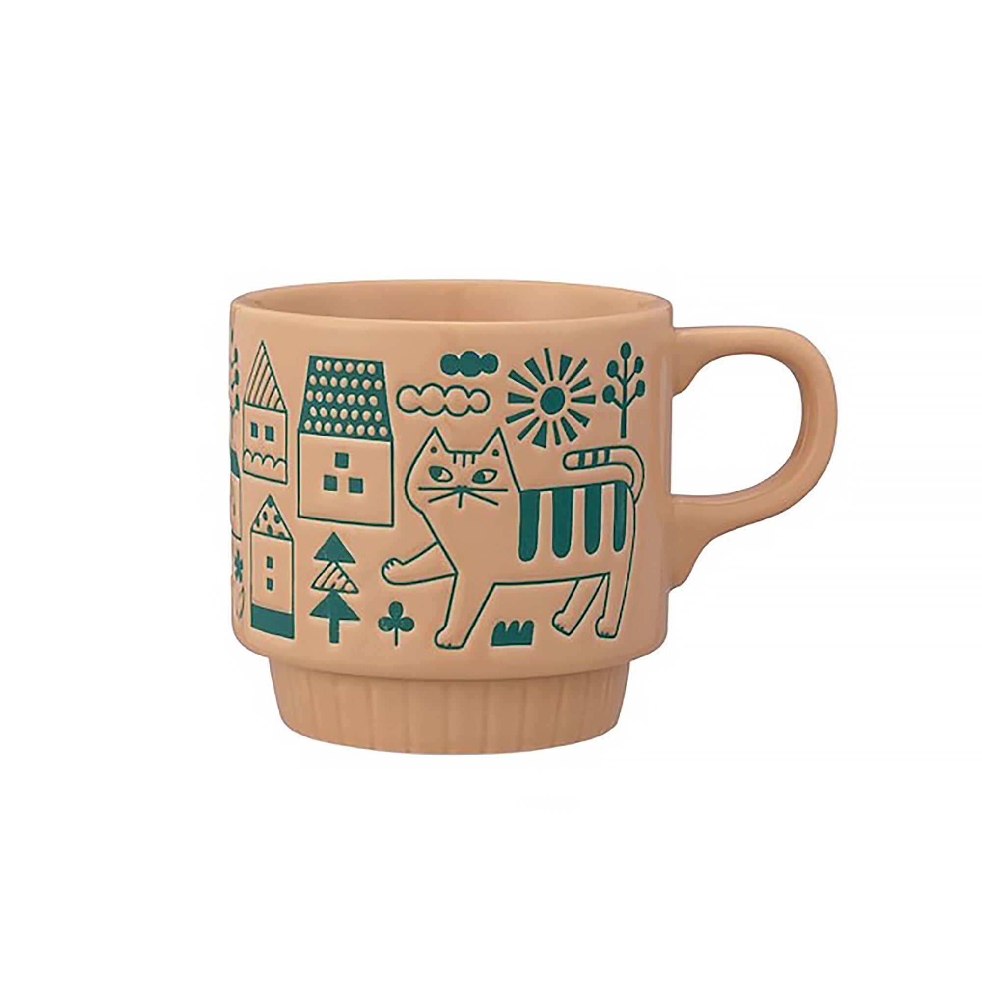 Mug Decole en céramique avec Motifs chat en promenade