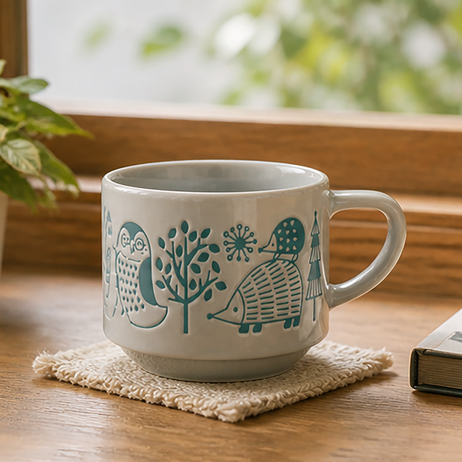 Tasse à café DECOLE motif animal en relief