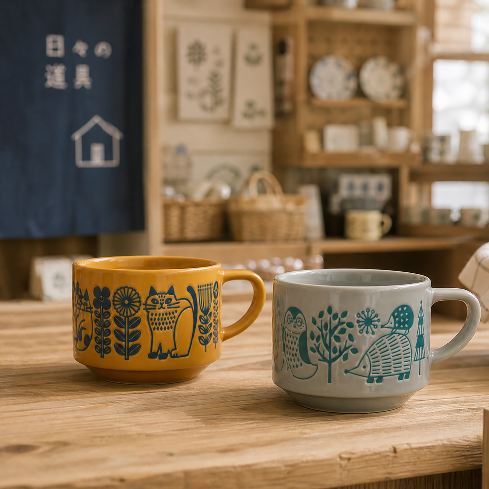 Tasse à café DECOLE motif animal en relief