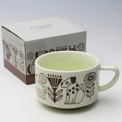 Tasse à café DECOLE motif animal en relief