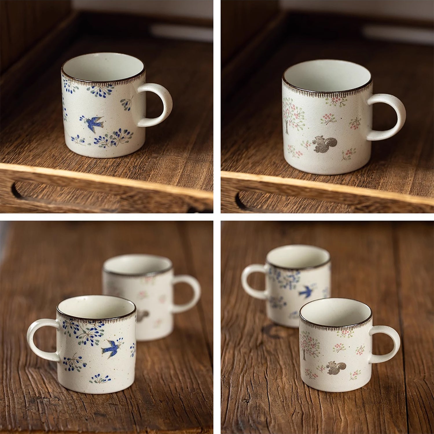 Mug en céramique de style rétro japonais