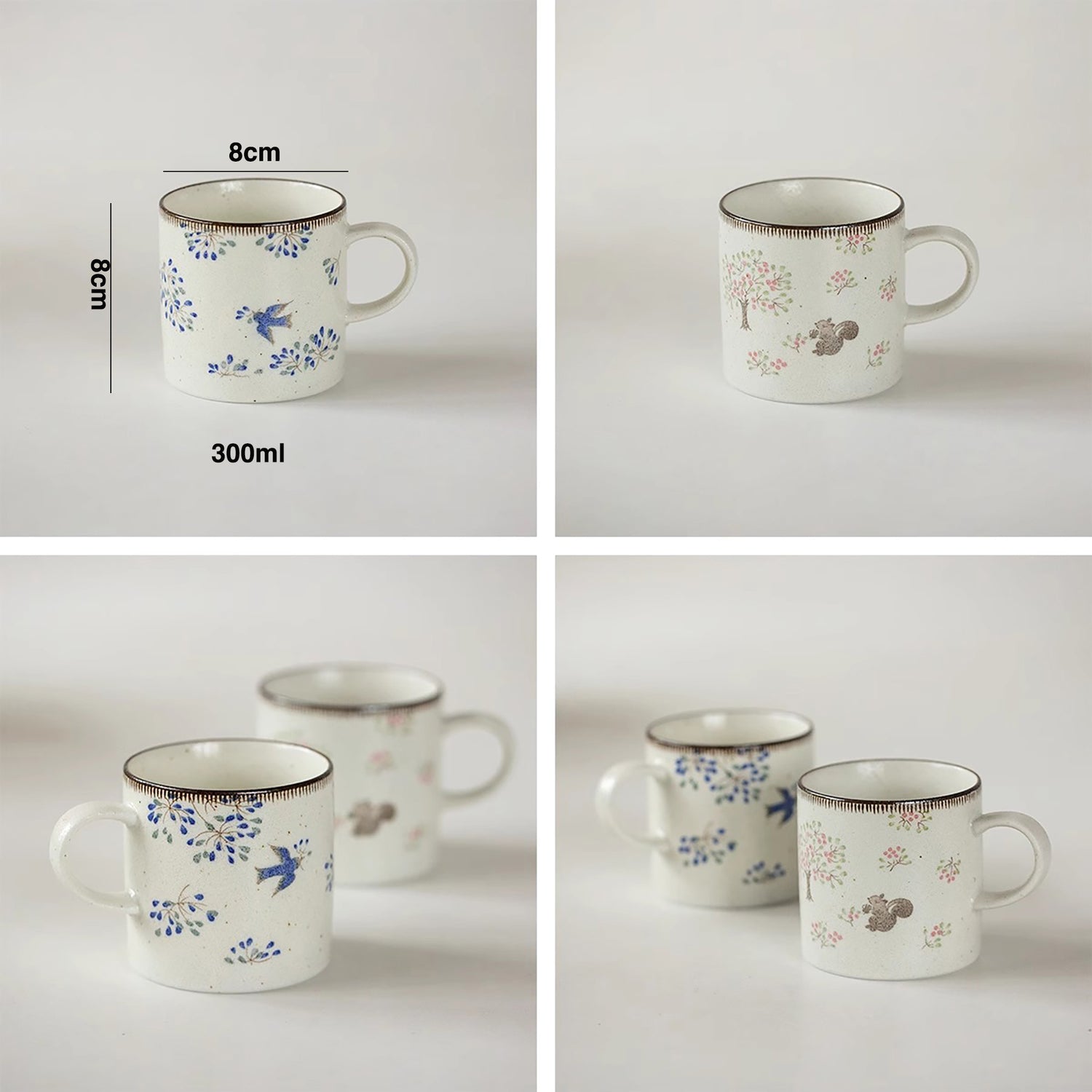 Mug en céramique de style rétro japonais
