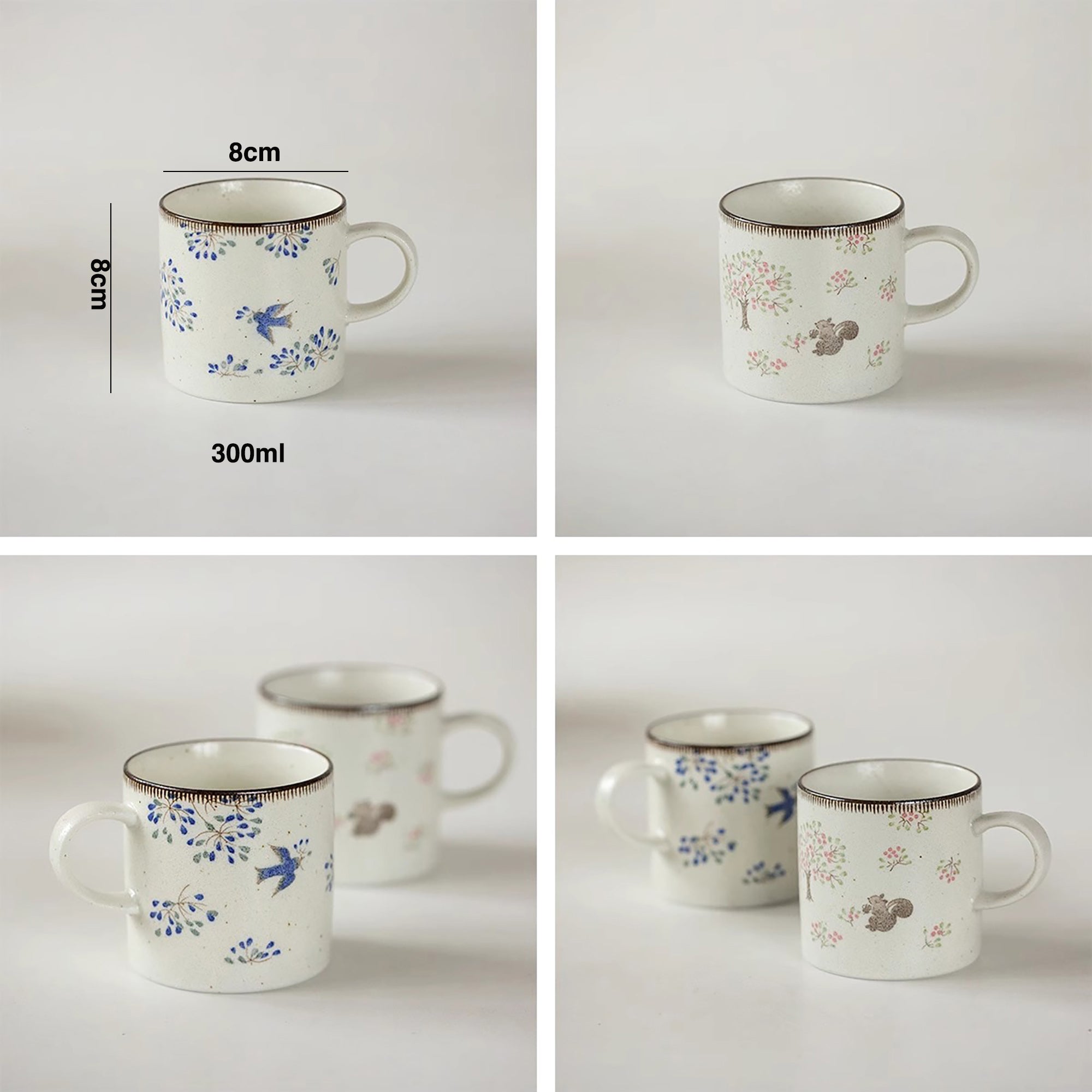 Mug en céramique de style rétro japonais