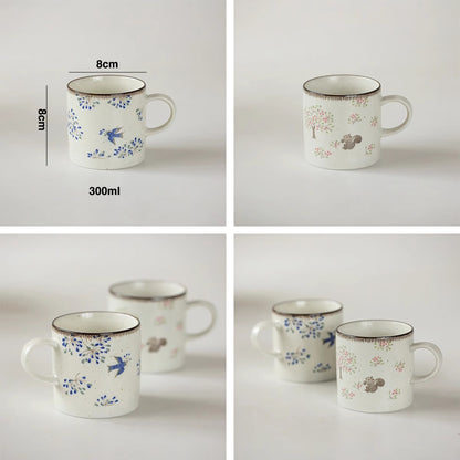Mug en céramique de style rétro japonais