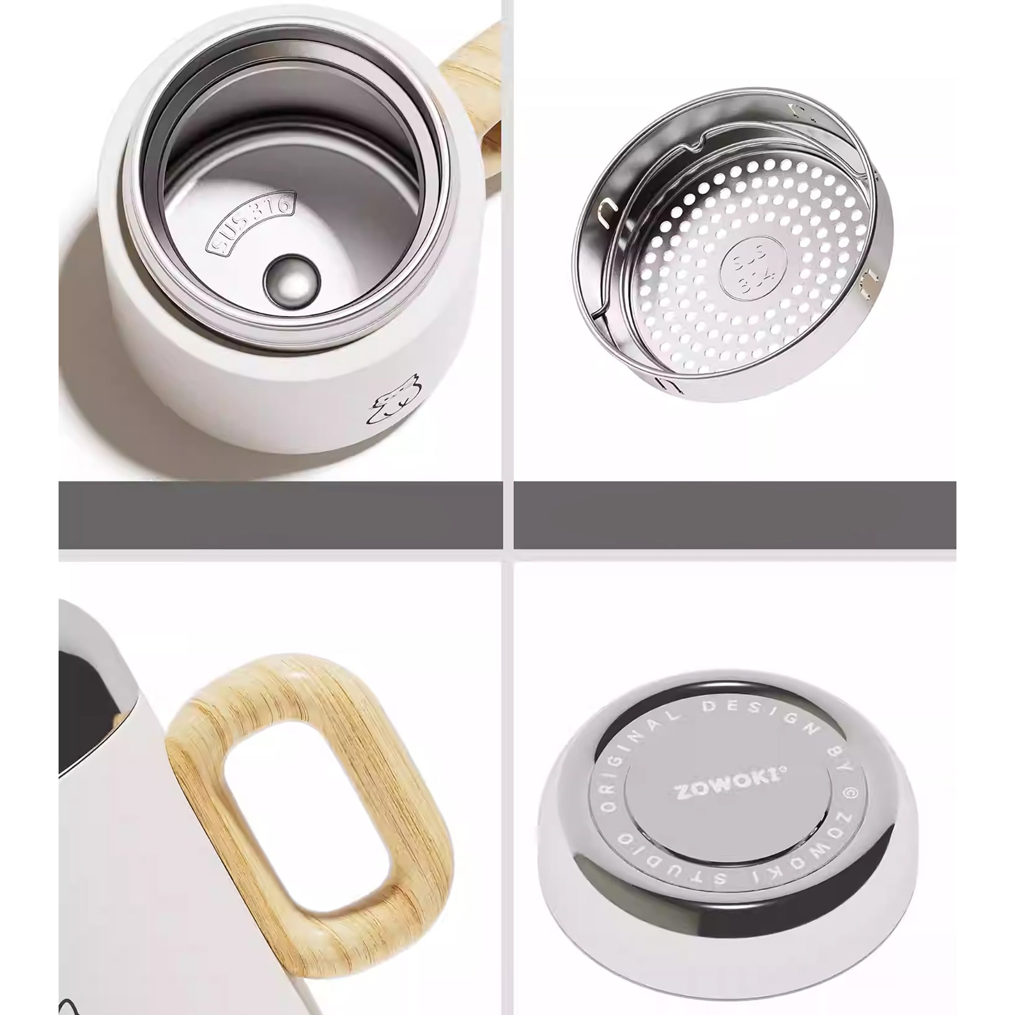 Mug isotherme inox avec filtre